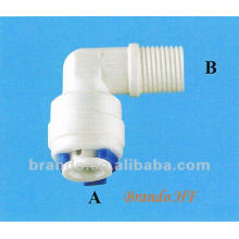 Tipo de rosca y tipo de montaje rápido Adaptador de codo masculino de 90 grados para la industria de tratamiento de agua